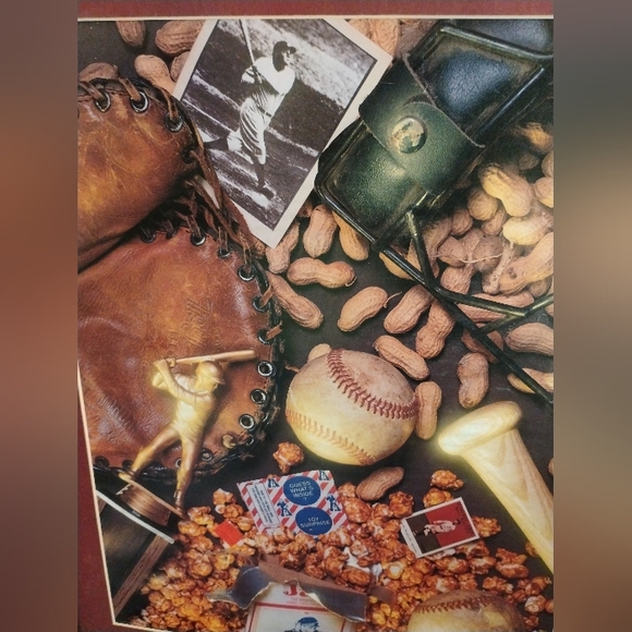 Vintage Baseball Memorabilia Framed Art - Picture 3 of 5